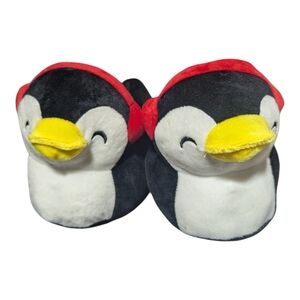 Penguin Plush Slippers Earmuffs M 7 / 8 unisex youth black  S-002